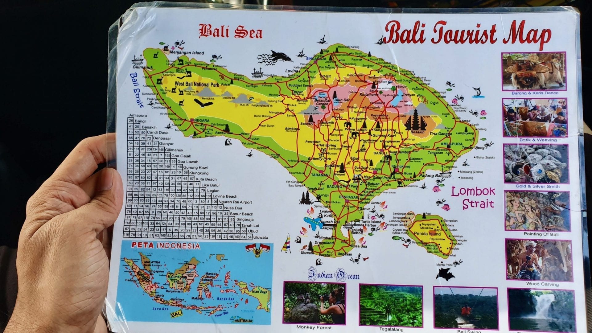 Bali Tourist Map