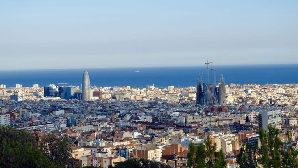 View of Barcelona from top