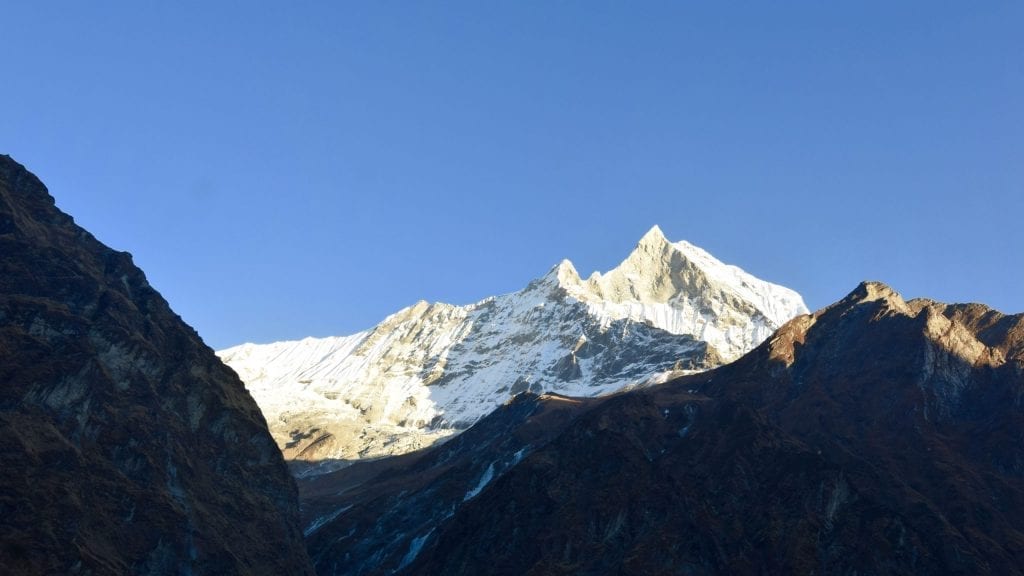 Annapurna Mountain in Evening