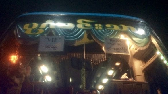 Bus to Bagan from Yangon