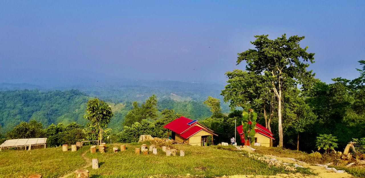 A colorful resort in Sajek Valley.