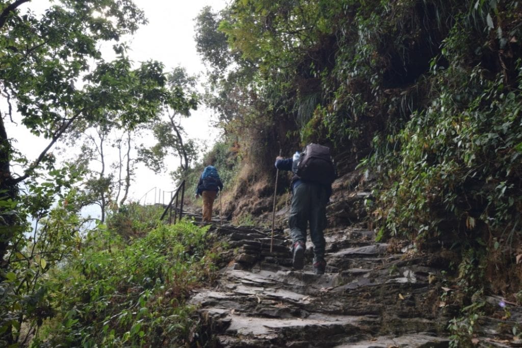 Stairs to Annapurna Base Camp