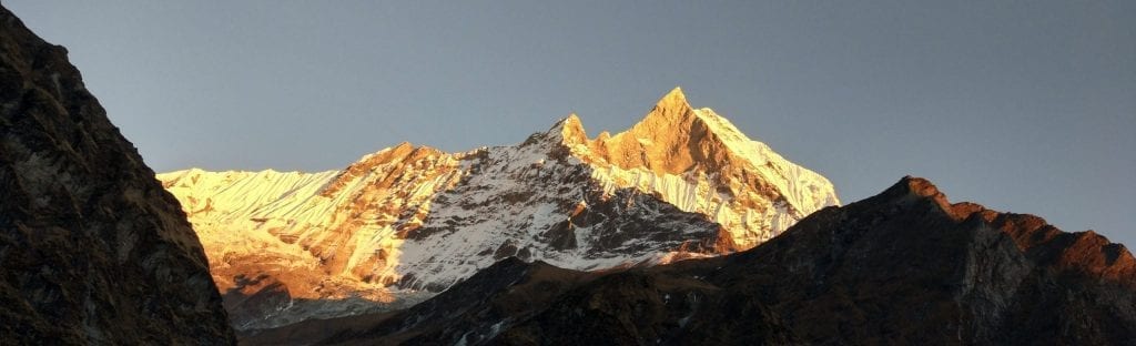 Sunset in Annapurna Mountain, Nepal