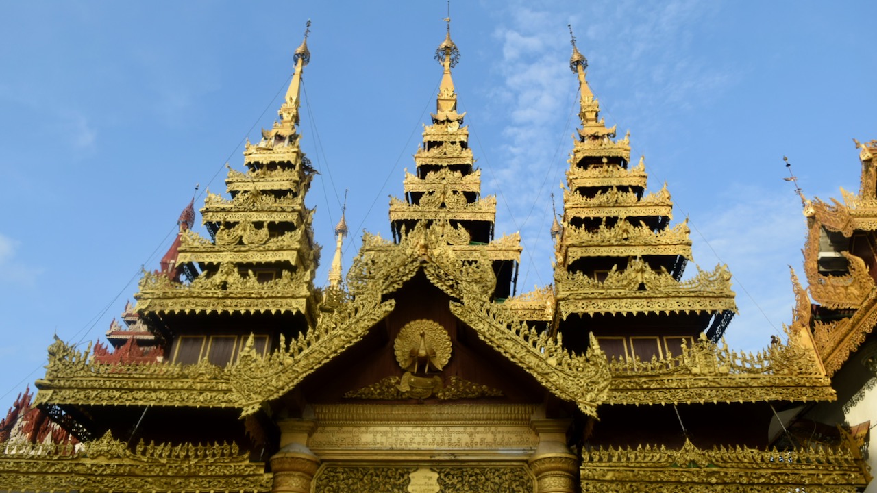 A temple in the Shwedagon Pagoda