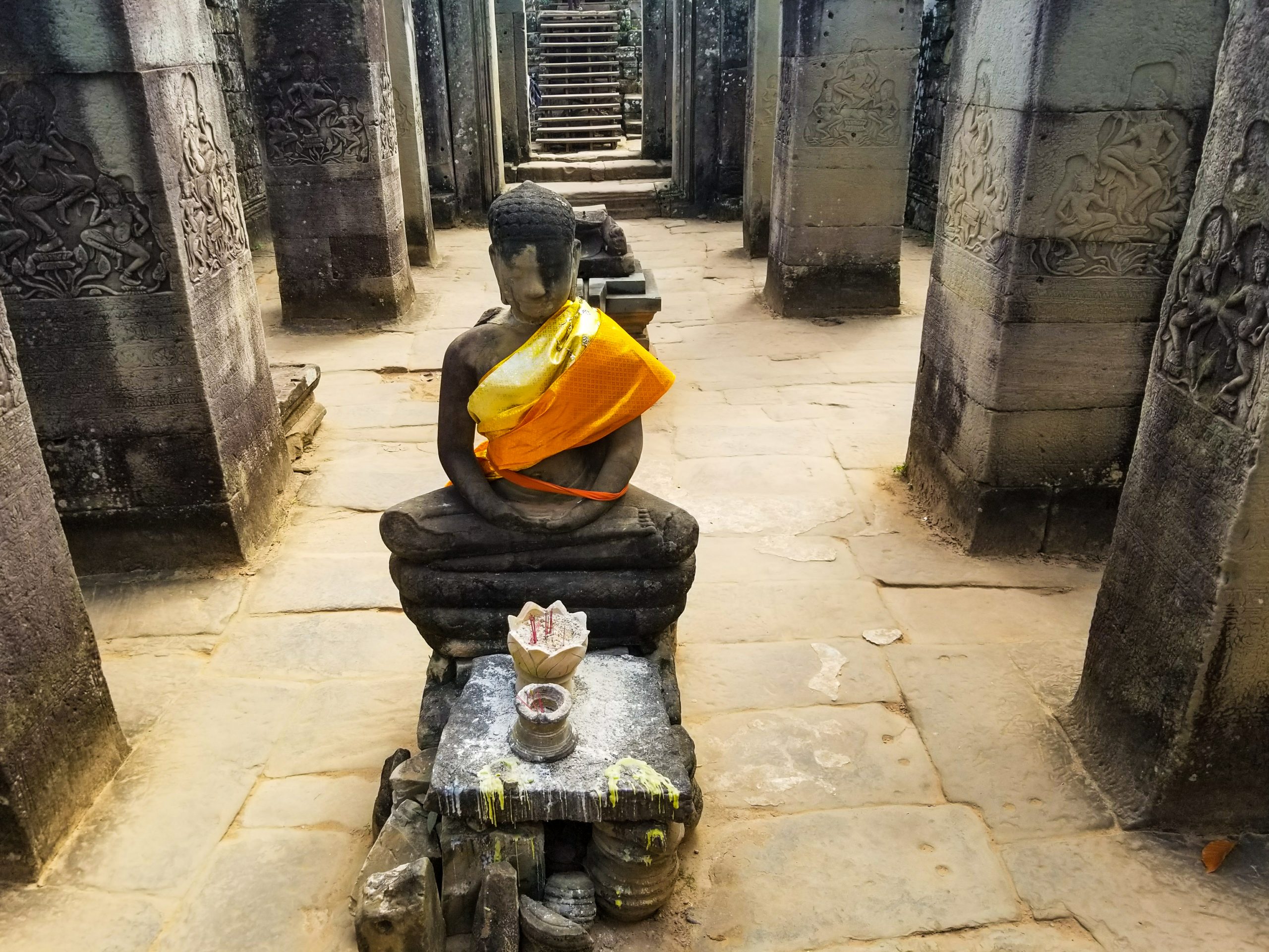 Mediating Buddha in Bayon Temple