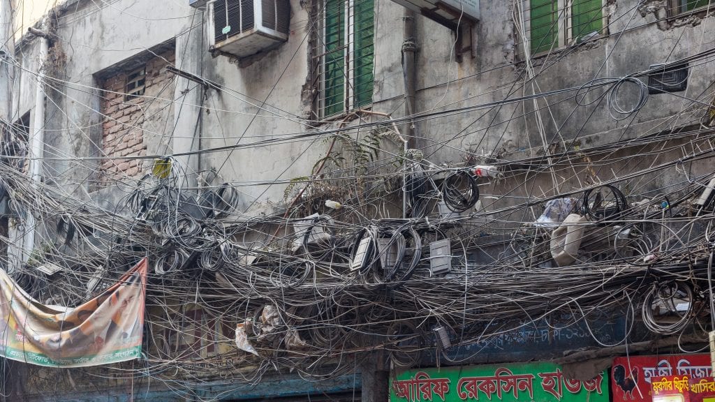 Tangled Cable Wires - Old Dhaka in Photos