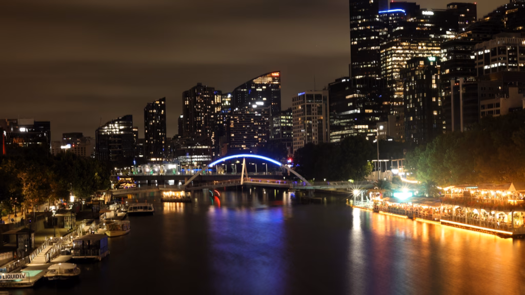 View from Princess Bridge in Melbourne