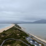 View from The Neck lookout on a Bruny Island day trip from Hobart, Tasmania