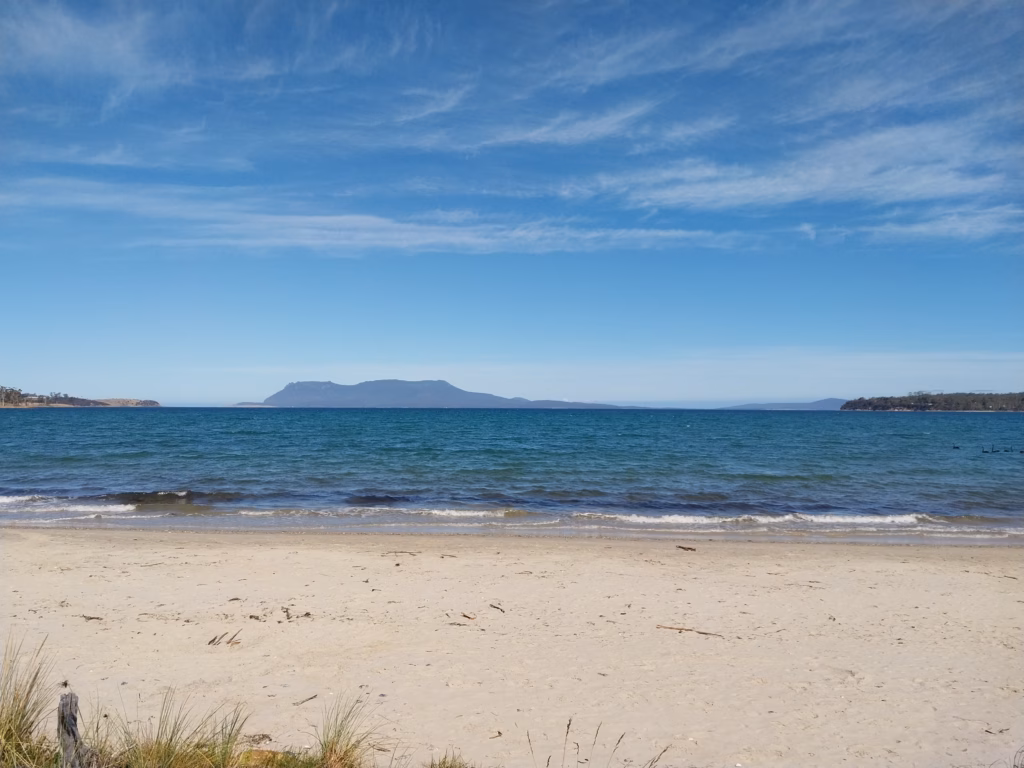Maria Island seen from an east-coast beach near Triabunna
