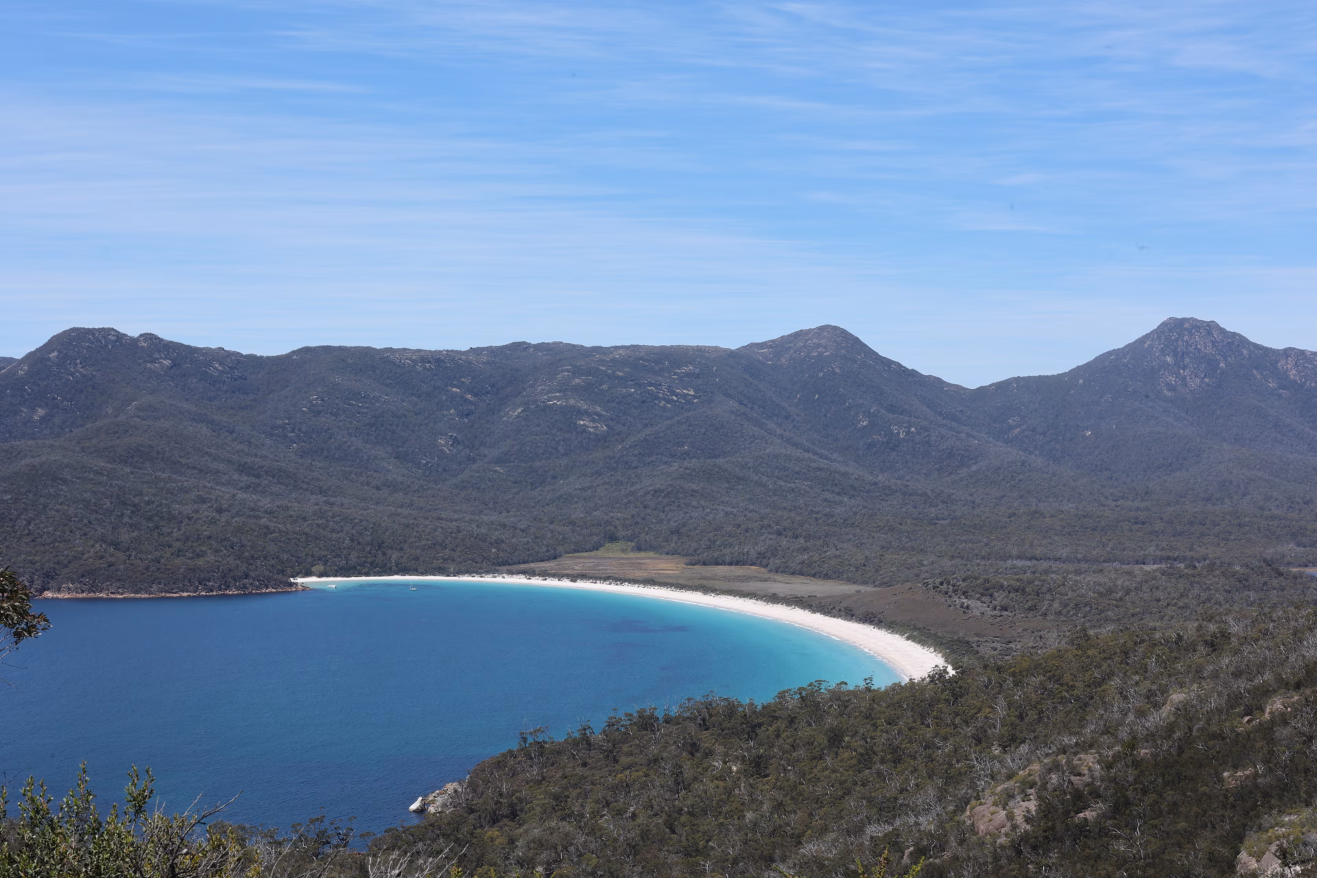 Wineglass Bay viewed from the lookout, Freycinet National Park, Tasmania