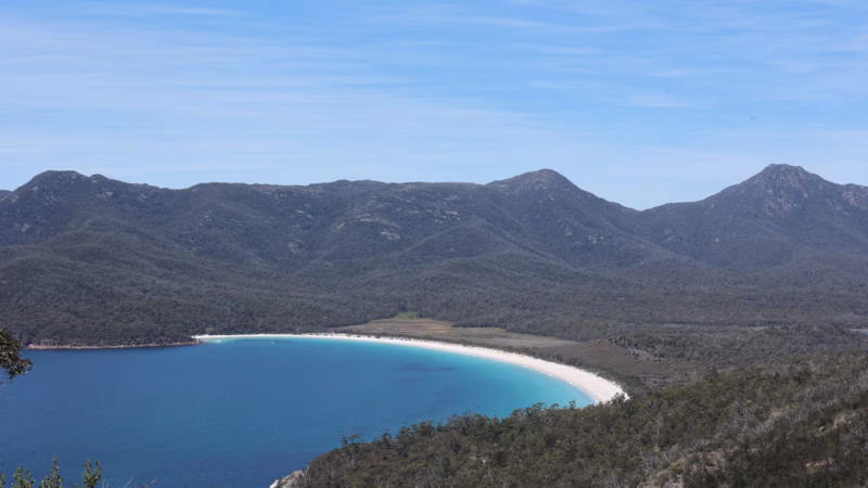 Wineglass Bay viewed from the lookout, Freycinet National Park, Tasmania