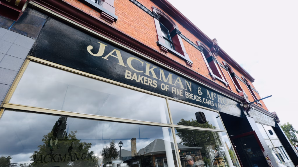 Jackman and McRoss bakery signage on Hampden Road, Battery Point, Hobart