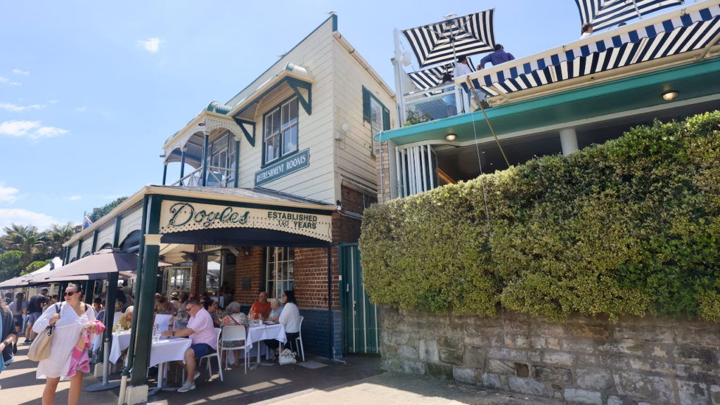 Exterior of Doyles on the Beach restaurant at Watsons Bay, Sydney